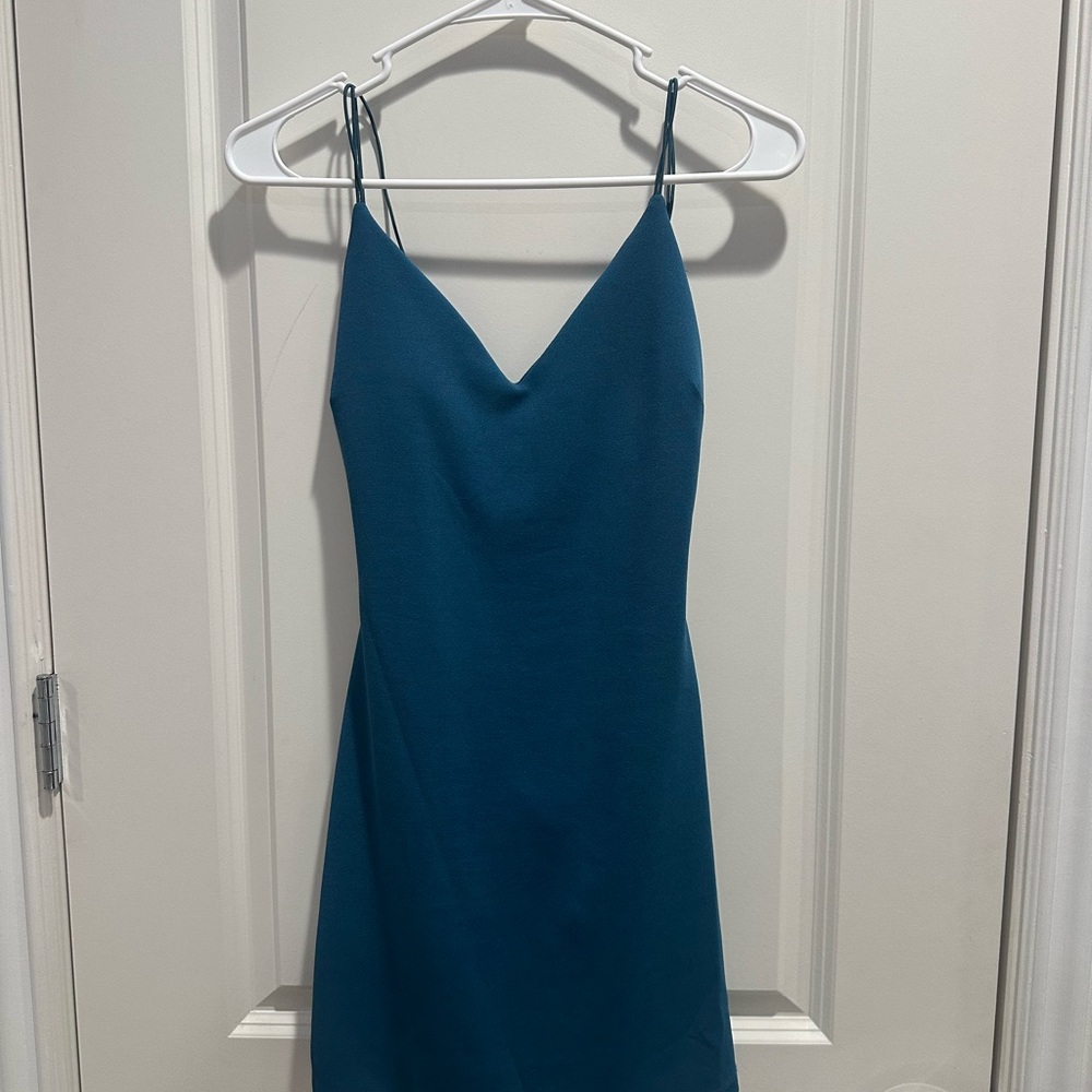 Windsor Blue Spaghetti Strap Slip Dress
